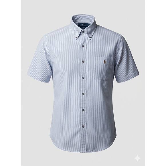 Ralph Lauren Other - Ralph Lauren Blake Men's Light Blue Gingham Pinstripe Short Sleeve.Shirt. Size L